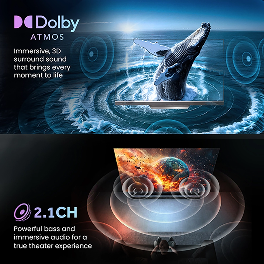 Haier M95 Mini LED 165cm (65) Google TV | Sound By Harman Kardon